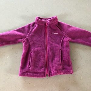 Toddler Girls Fuschia Columbia ZIP Up Fleece